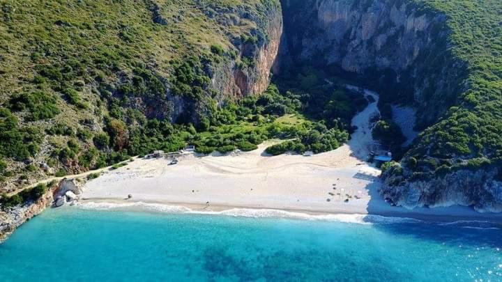gjipe above camping sea summer south albania beach sea tourism fun relax friends