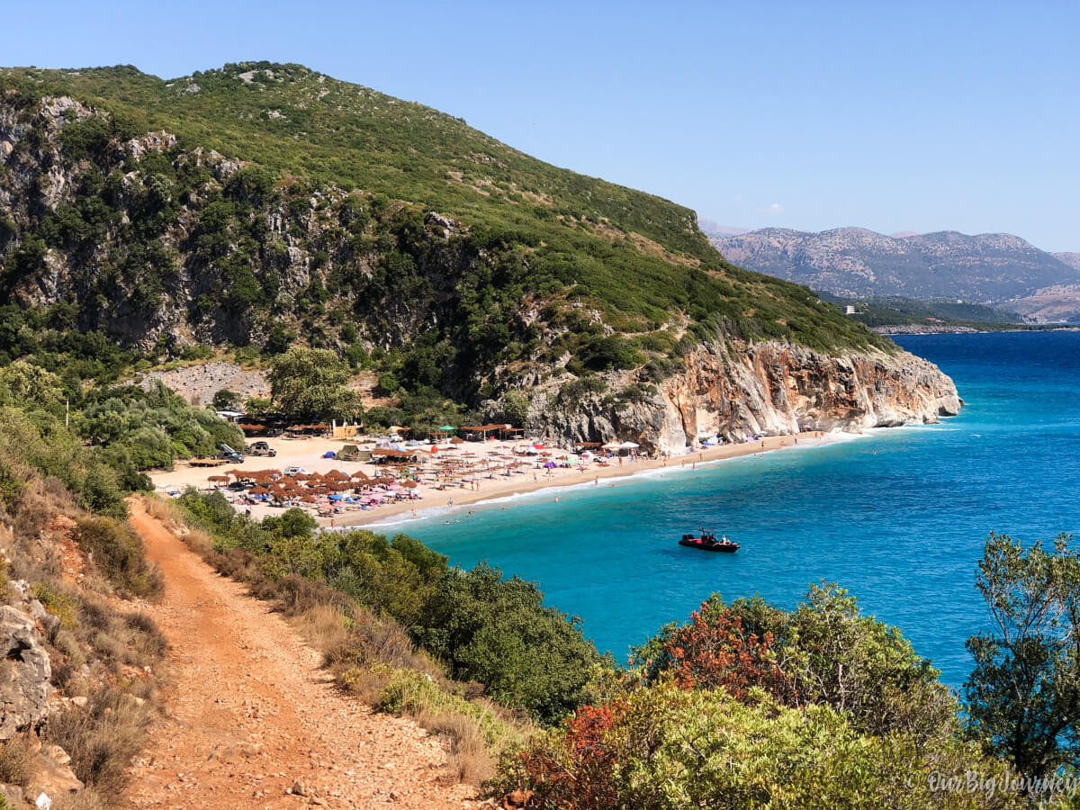 gjipe beach summer tourism sea waves travel destination albania