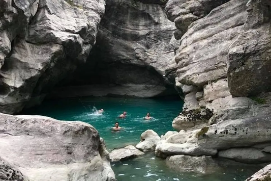 swim hiking albania mountain hiking adventure travel agency day tour sea river cave