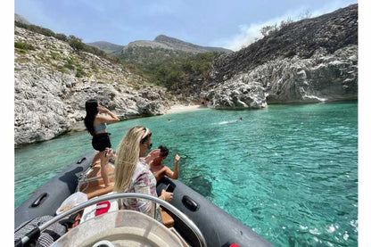 speed boat tour vlore day trip travel adventure summer beach fun tourism sea cave hidden private waves
