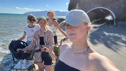group of girls bike tour vlore