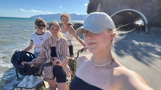 group of girls bike tour vlore